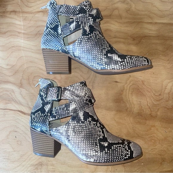 Fergalicious Snakeskin Ankle Boots - Picture 3 of 10